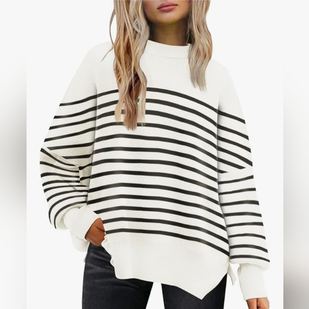 Oversized Crew Neck Women's Sweater Size S